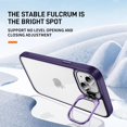 thumbnail image 6 of for iPhone 15 Case Clear Shockproof Anti-Scratch Cover Protect Camera Lens iPhone 15 Phone Case with Ring Stand Slim Orange Rugged Heavy Duty Protection (Dark Purple), 6 of 7