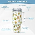 thumbnail image 5 of Picia Kawaii Mexican Avocado Pattern 40oz Ice Bully Insulated Tumbler with Handle, Double-Wall Stainless Steel Cup, Leak-Proof Lid and Straw, 5 of 8