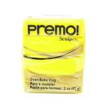 Premo Premium Polymer Clay cadmium yellow hue, 2 oz. (pack of 5)