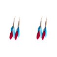 thumbnail image 3 of Sonducket 2 uds pendientes pluma Bohemia borla pendiente largo Vintage pantalla ocio joyería accesorios moda elegante Type2 NO2, 3 of 6