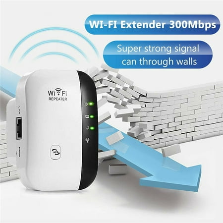 WiFi Range Extender, Up to 300Mbps, WiFi Extender, Repeater, Wifi Signal Booster, Access Point, Easy Set-Up, External Antennas & Compact Designed Internet