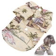 thumbnail image 4 of Camisa de Perros Hawaiana, Camisas de Verano de Verano Tela de Peso beige Amigable para la Piel para Gatos, 4 of 7