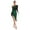 Green, variant on YONGHS Women's Latin Dance Costume Asymmetrical Skirted Leotard Modern Contemporary Dance Dress Blue M