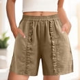 thumbnail image 4 of Liweisiy Women'S Hollowed Out Lace Elastic Waist Drawstring Shorts And Trousers Khaki 2Xl, 4 of 5