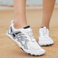 thumbnail image 4 of Barefoot Shoes for Women Mens QuickDry Water Shoes Lightweight Non Slip Athletic Hiking Shoes Breathable Slip On Sneakers White Size 6.5, 4 of 5