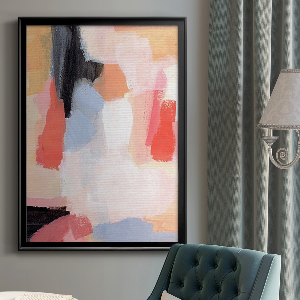 Aerial Scarlet II Premium Framed Print, in Gold, Black, or Silver - Ready to Hang