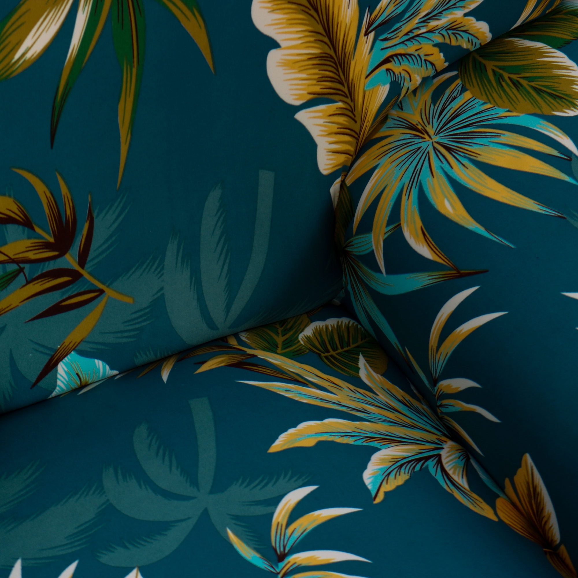 PiccoCasa 3 Seater Sofa Slipcover Floral Stretch Couch Cover, 69"-86", Dark Green