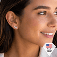 thumbnail image 6 of Cate & Chloe Everlee 18k Rose Gold Plated Stud Earrings with Pave Swarovski Crystals for Women, 6 of 7