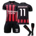 thumbnail image 6 of 22-23AC Milan Home 11 Ibrahimovic 9 Giro 17 Leo 19 Teo Football Kit Adult Set, 6 of 11
