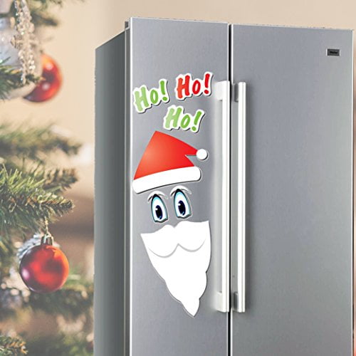 Christmas Tree or Santa Reindeer Refrigerator Magnet Set Vinyl Decoration 