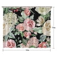 thumbnail image 5 of Pioneer Flower Floral Print Pattern Shower Curtain 84"x72" ,Bathroom Decorative Shower Curtains Set with 12 Hooks,Modern Waterproof Washable Shower Curtain, 5 of 6