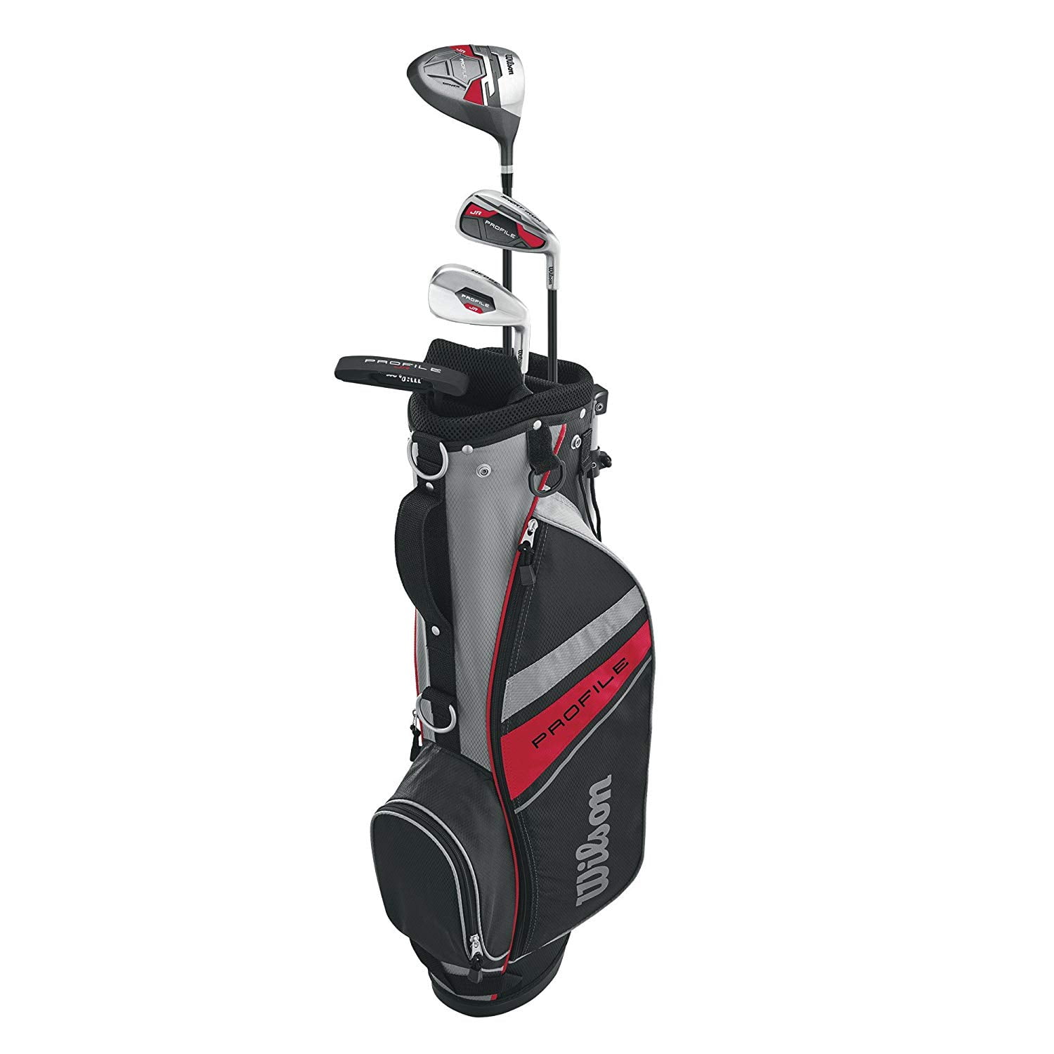 Wilson Profile Complete Small Junior Right Hand Golf Set With Bag Red Wilson Profile Complete Small Junior Right Hand Golf Set With Bag Red