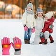 thumbnail image 3 of Sunshinehomely Kids Snow Ski Gloves Waterproof Windproof Skiing Gloves for Kids Pink Winter Gloves Warm Mittens for Boys and Girls Ages 5-9, 3 of 6