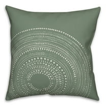 Creative Products Green Circle Dot Pattern 18x18 Indoor / Outdoor Pillow