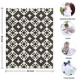 thumbnail image 4 of Black Beige Checkerboard Checkered Pattern Blanket,Comfortable Soft Flannel Throw Blanket,All Season,Warm Lightweight Blankets for Sofa Bed Couch Living Room Chair,30"x40", 4 of 4