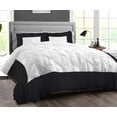 thumbnail image 1 of Dee's Collection Super King  Dual Tone Half Pinch Black Luxurious Comforter Pillowcases & Premium Piping, 1 of 7