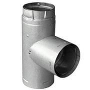 3" Pellet Vent Pro Single Tee With Clean Out Cap, Stainless