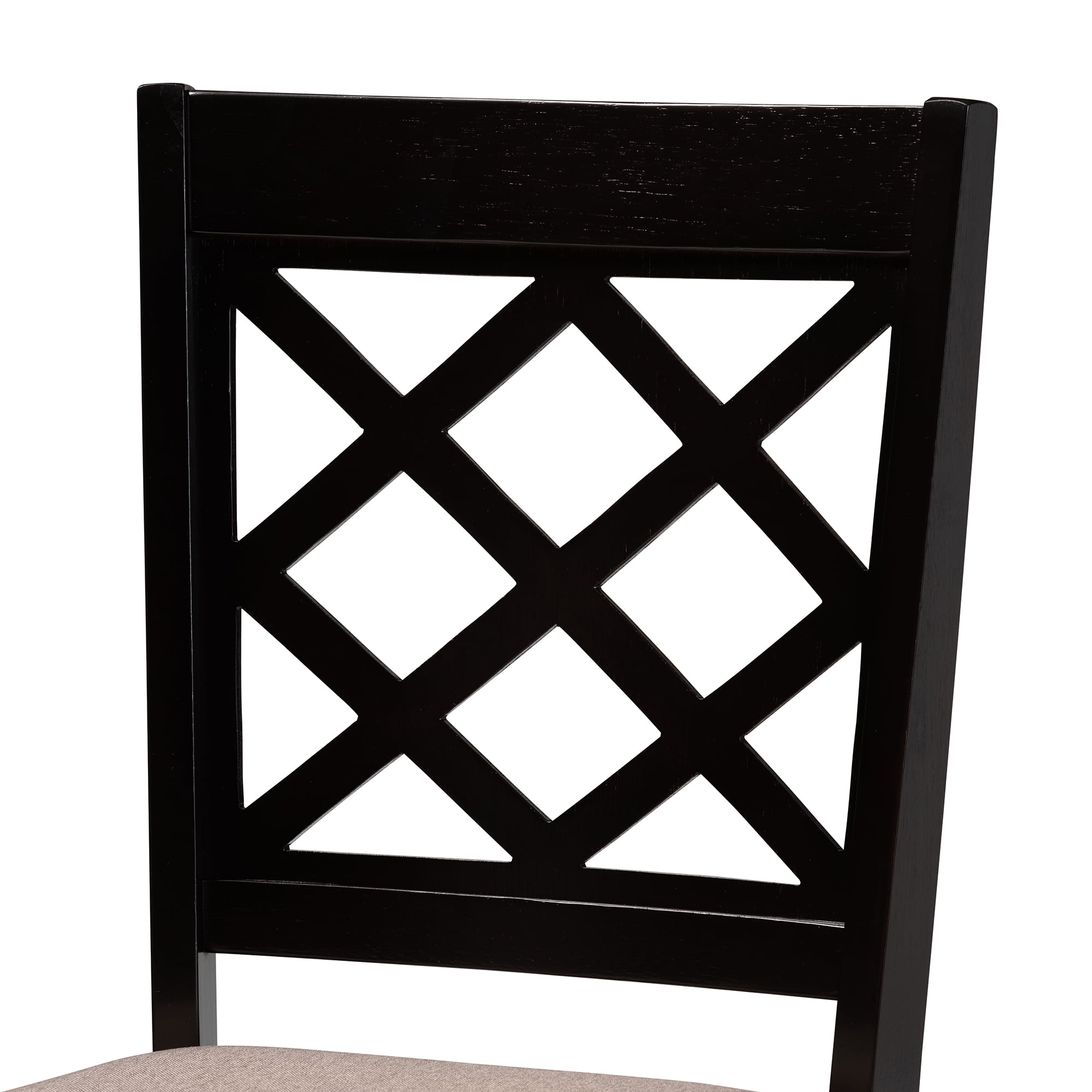 Baxton Studio Jana Modern Dining Set, 7-Piece, Dark Brown