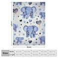thumbnail image 4 of Orinice Baby Elephant Blanket, Soft and Comfortable Elephant Blanket, Star Heart Shaped, Blue Grey Fluffy Fluffy Elephant Blanket, Suitable for Kids Newborn Boy Girl Birthday Gift, Crib, 4 of 6