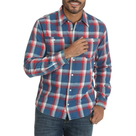 Wrangler Men's premium slim fit plaid shirt (Best Slim Fit T Shirts For Men)