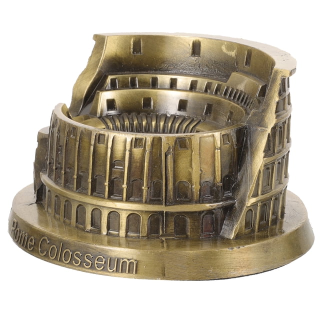Antigua arquitectura de la Roma Figurina de metal Colosseum Modelo de escritorio Roma Arquitectura Decoración