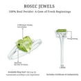 thumbnail image 5 of Rosec Jewels Natural Peridot Heart Engagement Ring for Women - Peridot Diamond Ring - 8 mm - August Birthstone - AAA Quality, 14K White Gold, US 12.00, 5 of 9