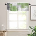 thumbnail image 7 of Sage Green Kitchen Curtains and Valances Set, Gray Graffiti Color Blocks Abstract Art Geometric Rod Pocket Window Valance Window Curtain Panels for Living Room Bedroom Laundry, 27.5x24in, 3 Pieces, 7 of 7