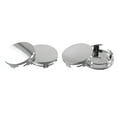 thumbnail image 3 of Bgsha 4pcs 60mm New ABS Black Silver Universal Car Vehicle Wheel Hub Center Cap Cover, 3 of 9