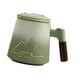 thumbnail image 4 of Taza de té de cerámica, taza de café, taza multifuncional para beber, taza de café, té, taza de agua Verde degradado, 4 of 9