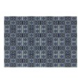 thumbnail image 1 of Moroccan Cutting Board, Squares with Portuguese Azulejo Ornaments Arrangement Floral Pattern Leaves, Decorative Tempered Glass Cutting and Serving Board, Small Size, Navy Blue Beige, by Ambesonne, 1 of 1