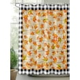 thumbnail image 2 of Fall Shower Curtain Maple Leaves Shower Curtains for Bathroom Thanksgiving Decor, Waterproof Polyester Shower Curtain Set with Hooks, Extra Long 72" x 96" Wood Grain Black White Plaid, 2 of 6