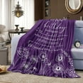 thumbnail image 2 of Blanket, Polyester Fleece, 50''''x60'''', Purple-100th Birthday for 100 Year Old Woman, Turning 100, All Seasons, Indoor-Outdoor Use, 2 of 6
