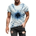 thumbnail image 2 of Pitauce T-Shirt for Men Plus Size Tie-Dye Print Crew Neck Short Sleeve Tops Casual Oversized Fitness Sports Shirts Summer Basic Graphic Tee, 2 of 5
