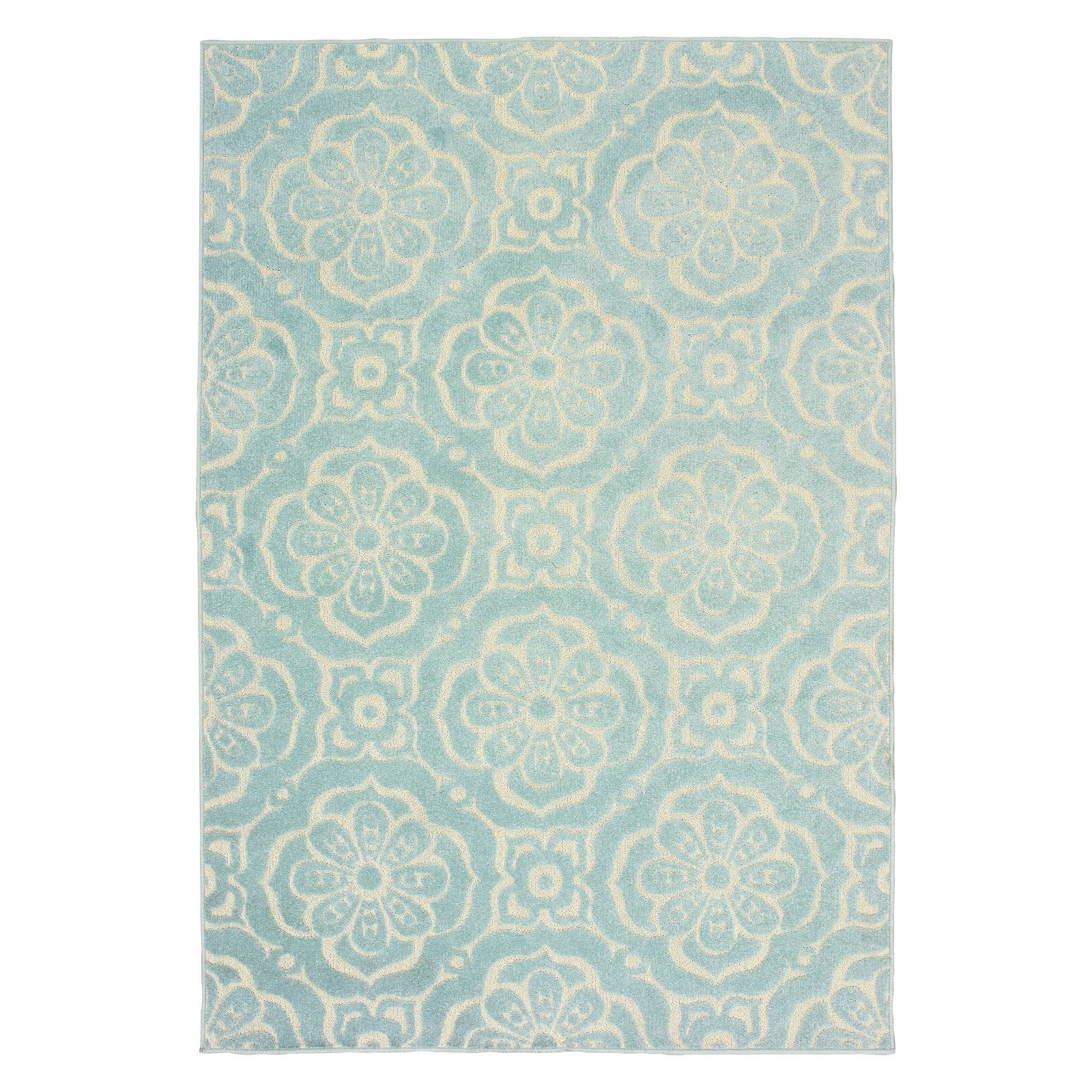Avalon Home Bateau Floral Relief Indoor/Outdoor Mixed Pile Area Rug