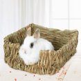 thumbnail image 2 of Trayknick Woven Grass Small Pet Rabbit Hamster Guinea Pig Cage Nest House Chew Toy Bed, 2 of 6