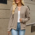 thumbnail image 5 of Msgweeeg Women’s Sweaters Stand Collar Zipper Cardigan Long Sleeve Knit Coat Pullover Elegant Casual Fashion Winter Warm Top for Daily Wear and Vacation, 5 of 7