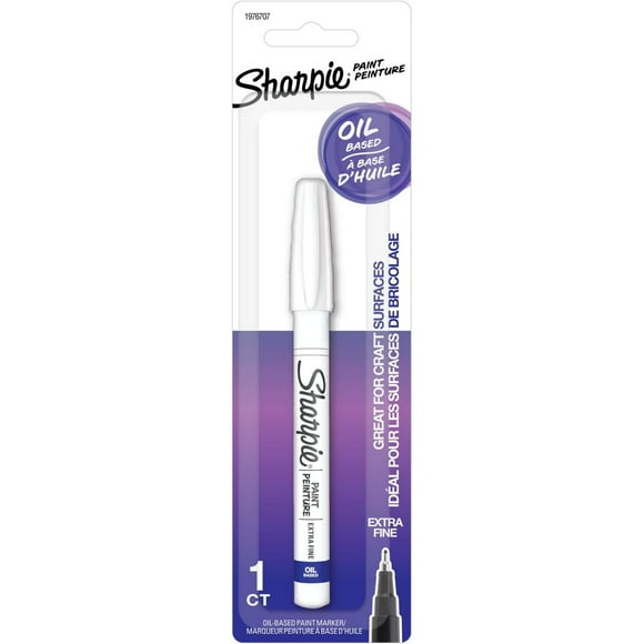 Marqueur Sharpie Paint à base d'huile, pointe extra fine, blanc 1 unité