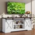 thumbnail image 7 of 58" Farmhouse TV Stand for 65 Inch TVs with Sliding Barn Door, Rustic Wood Entertainment Center Media Console Cabinet for Living Room, 7 of 7