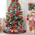 thumbnail image 4 of FMSHPON Christmas Tartan Plaid Xmas Christmas Tree Skirt Stand Mat for Holiday Party Decoration Indoor Outdoor 36 inches, 4 of 6