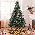 thumbnail image 7 of Sikiie Navy Blue Plaid Sunflower 30-48 inches {designName} Print Christmas Tree Skirt Snowman Xmas Tree Skirt with Edge Christmas Decorations for Holiday Party36", 7 of 7