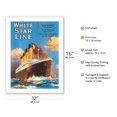 thumbnail image 2 of White Star Line - RMS Olypmic RMS Titanic - The Largest Steamers in World - Vintage Ocean Liner Travel Poster c.1911 - Bamboo Fine Art 290gsm Paper (Unframed) 12x16in, 2 of 4