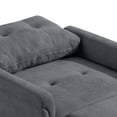thumbnail image 3 of Benjara 36" Convertible Armchair with Padded Seats & Back- Modern- Dark Gray, 3 of 5