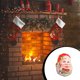 thumbnail image 4 of Yuarrent Paquete de 2 pegatinas de Navidad autoadhesivas para fiesta de Navidad, vacaciones, Papá Noel, calcomanías para el hogar, Bar, Hotel, Kits de decoración para fiestas S Yuarrent HA070079-01, 4 of 6