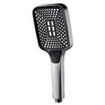 thumbnail image 1 of Bath High Pressure Shower Head 3 Mode Large Chrome Handset Heads Water Saving Grey, 1 of 7