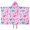 Pink Dinosaurs Flowers, variant on Pink Dinosaurs Plants Pattern Hooded Bath Towel，50"x30" for Ages 3 To 12 Kids, Quick Dry Lightweight Soft Microfiber Hood Beach Towel Cover Up for Kids