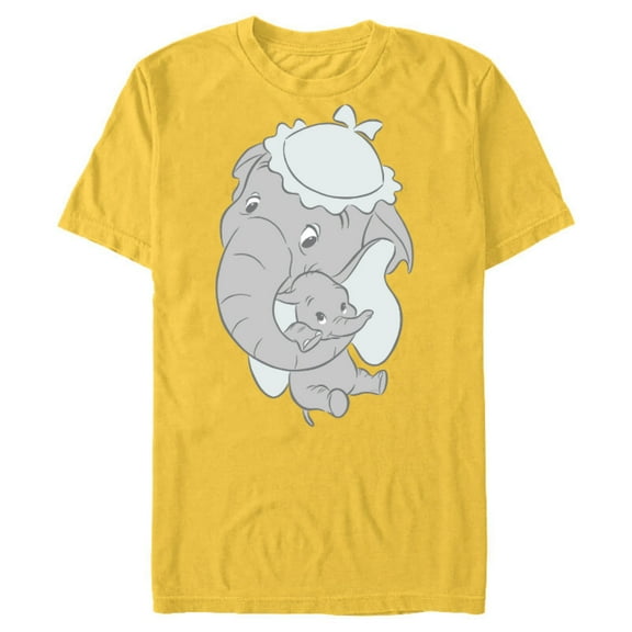 Disney Classic Dumbo Mrs. Jumbo Mother’s Day - Short Sleeve Blended T-Shirt for Adults - Customized-Yellow