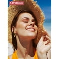 thumbnail image 4 of FOCALOOK Gold Plated Hoops Earrings for Women Stainless Steel Lightweight Chunky Round Thick Tube Open Hoop Huggie Earrings 40mm, 4 of 10