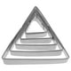 thumbnail image 2 of 5 cortadores triangulares de galletas de acero inoxidable para cortar dulces y panqueques, moldes de repujado para repostería casera (plateados), 2 of 6