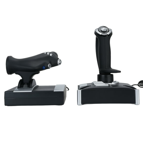 Flight Simulation Joystick, Flight Simulator Control Plug and Play 4 Axes Vibration Function for Practice Game