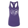 thumbnail image 2 of Wild Bobby His Grace Is Enough Heart Inspirational/Christian Women Racerback Tank Top, Purple Rush, Medium, 2 of 5